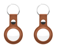 KeyBudz AirTag Keyring skórzane etui do AirTag tan 2 sztuki IEOKBAT2BR - 1172160 - zdjęcie 1